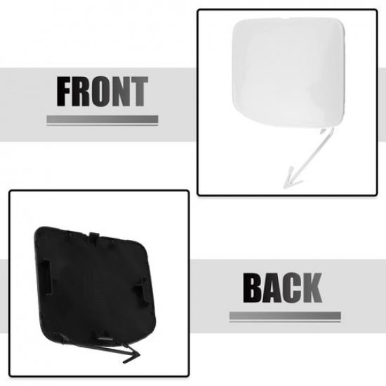 Front Bumper Tow Hook Eye Hole Cover Single for Nissan Versa Sedan White
