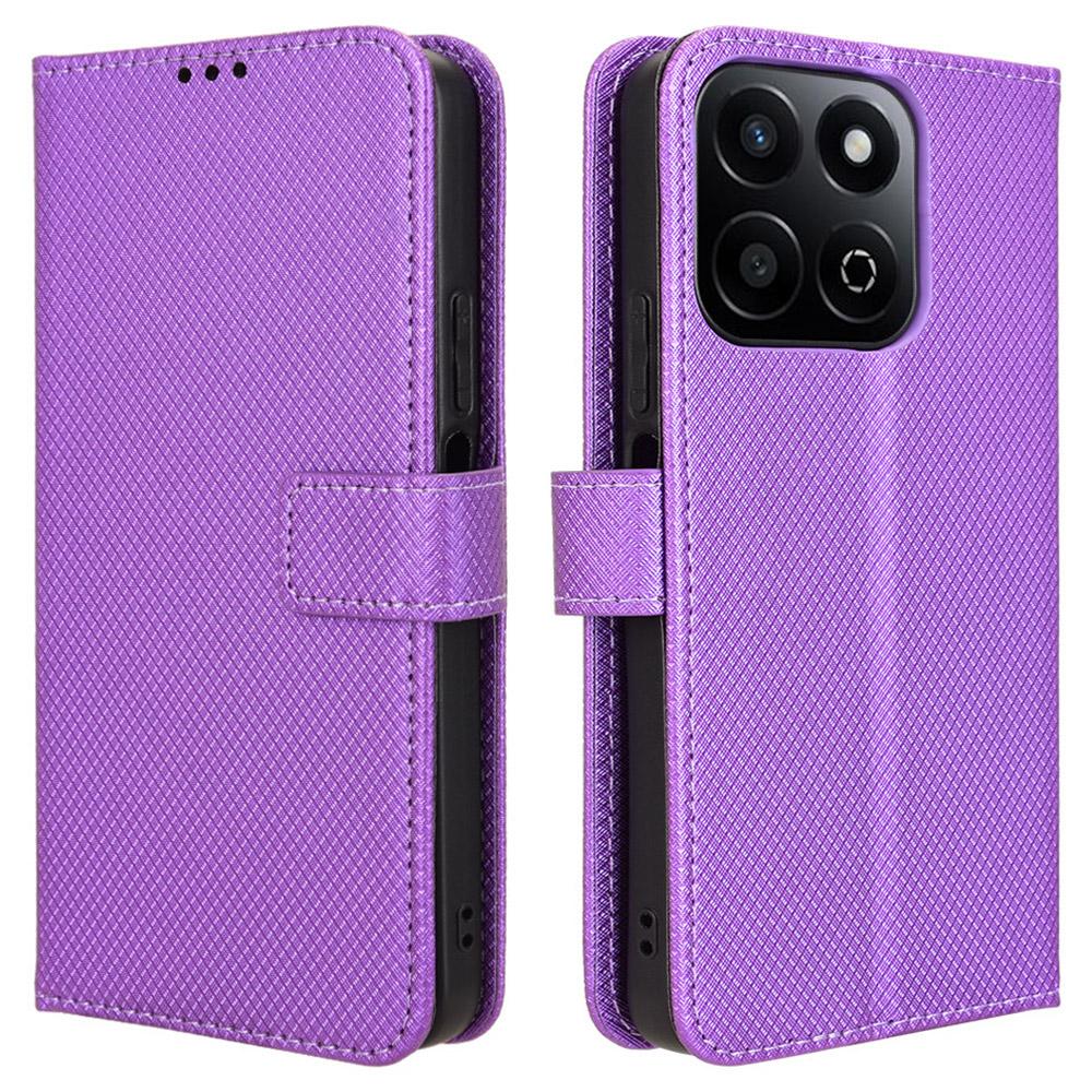 Для Honor 200 Smart 5G/Play 60 Plus 5G/Play 9T/X7c 4G Чехол Текстура бриллианта Искусственная кожа Чехол для телефона