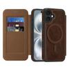 For iPhone 16 Case Compatible with MagSafe RFID Blocking Card Holder Leather Phone Cover