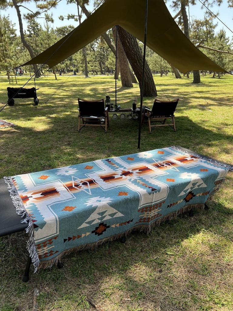 Улиточный Кемпинг, Узор в стиле Натив, Узор Ортега, Стильный Плед (130X160см)…