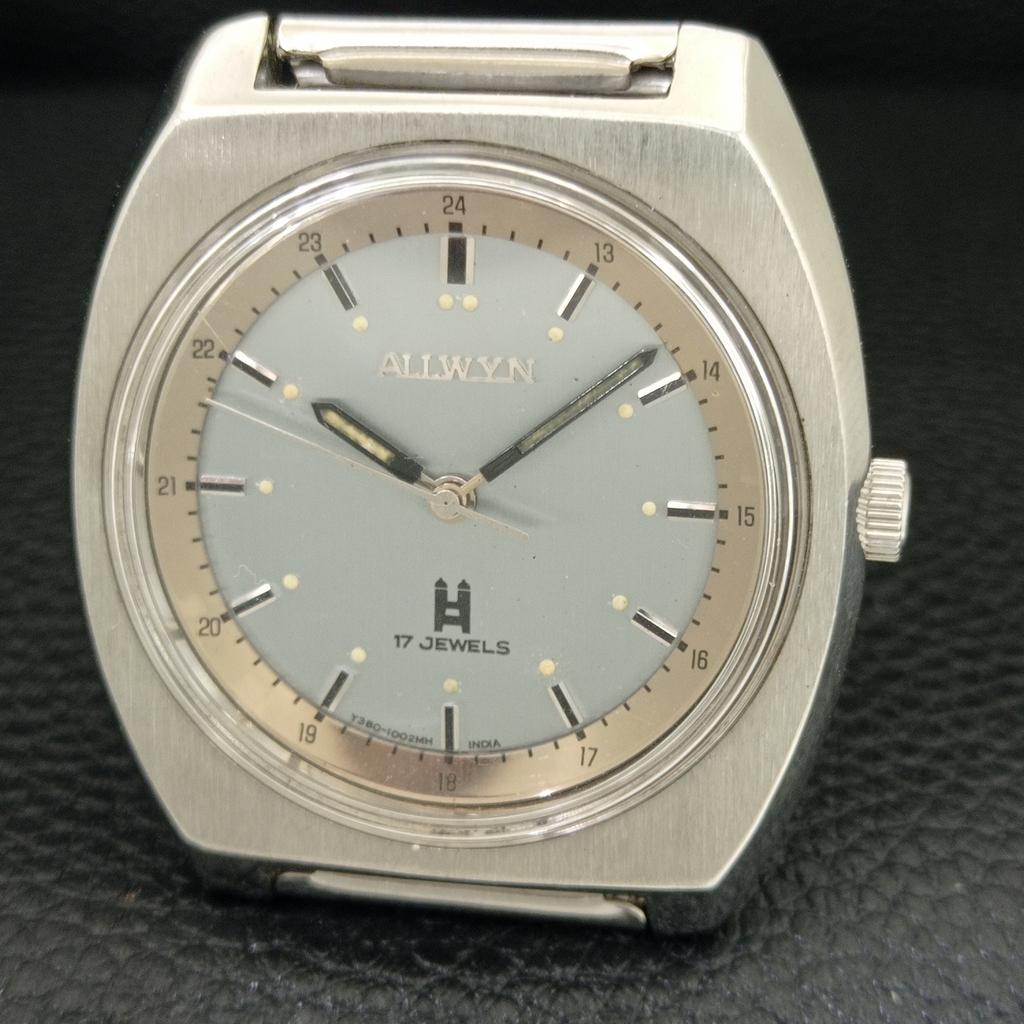 ВИНТАЖНЫЕ МУЖСКИЕ ЧАСЫ ALLWYN 6300A С РУЧНЫМ ЗАВОДОМ И ОРИГИНАЛЬНЫМ ЦИФЕРБЛАТОМ ИНДИЯ a706079-1