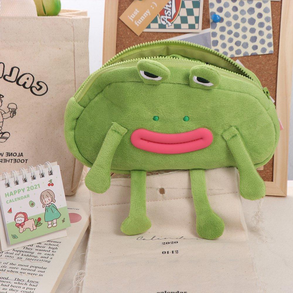 Пенал большой вместимости, настольный органайзер, сумка для карандашей, сумка для ручек «Лягушка с большим ртом», канцелярские товары