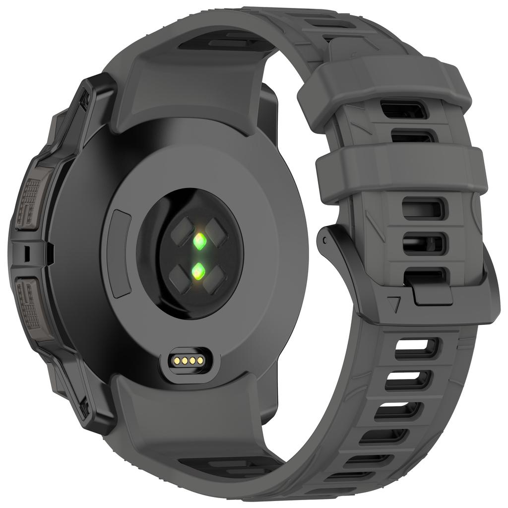 For Garmin Instinct 3 Solar 45mm/AMOLED 45mm Watch Band 22mm Dual Color Silicone Replacement Strap