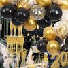 Black and Gold Inflatable Balloon Shiny Metal Sequin Balloons for Christmas Birthday Wedding Party Home Decor Supplies Wholesale