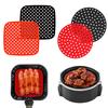 2Pcs Silicone Air Fryer Liners Reusable Non Stick Heat Resistant Easy Clean Food-Grade Air Fryer Accessory Parchment