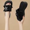 Stylish and simple sandals, fairy style heightening in summer, silver single shoes, comfortable, lazy and versatile one-word slippers
