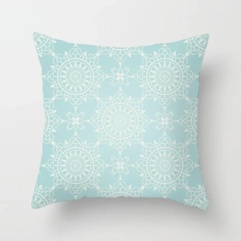 Modern Geometric Print Pillowcase Sofa Lumbar Pillowcase Mint Green Pillowcase Home Decoration Cushion Cover