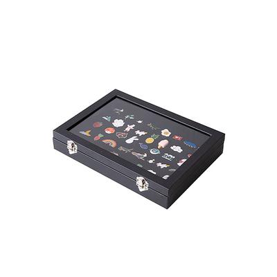 Ящик для хранения значков в виде бара, прозрачный пыленепроницаемый ящик для булавок на груди, подставка для медалей, подставка для ювелирных изделий из искусственной кожи, рамка для коллекции медалей