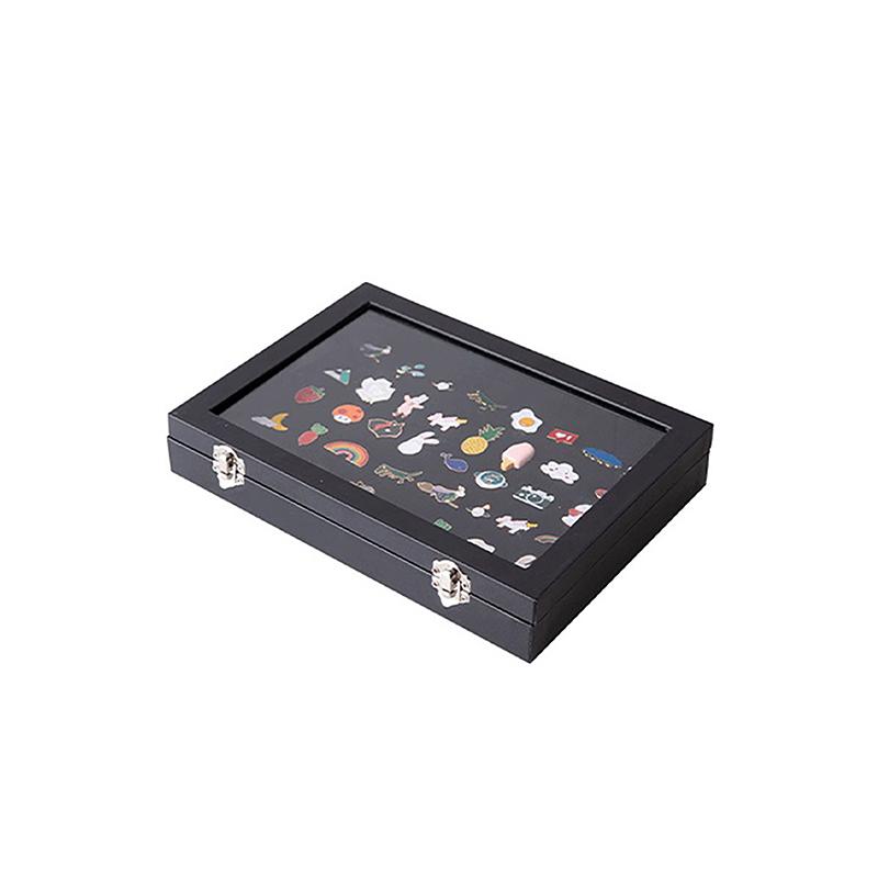 Ящик для хранения значков в виде бара, прозрачный пыленепроницаемый ящик для булавок на груди, подставка для медалей, подставка для ювелирных изделий из искусственной кожи, рамка для коллекции медалей