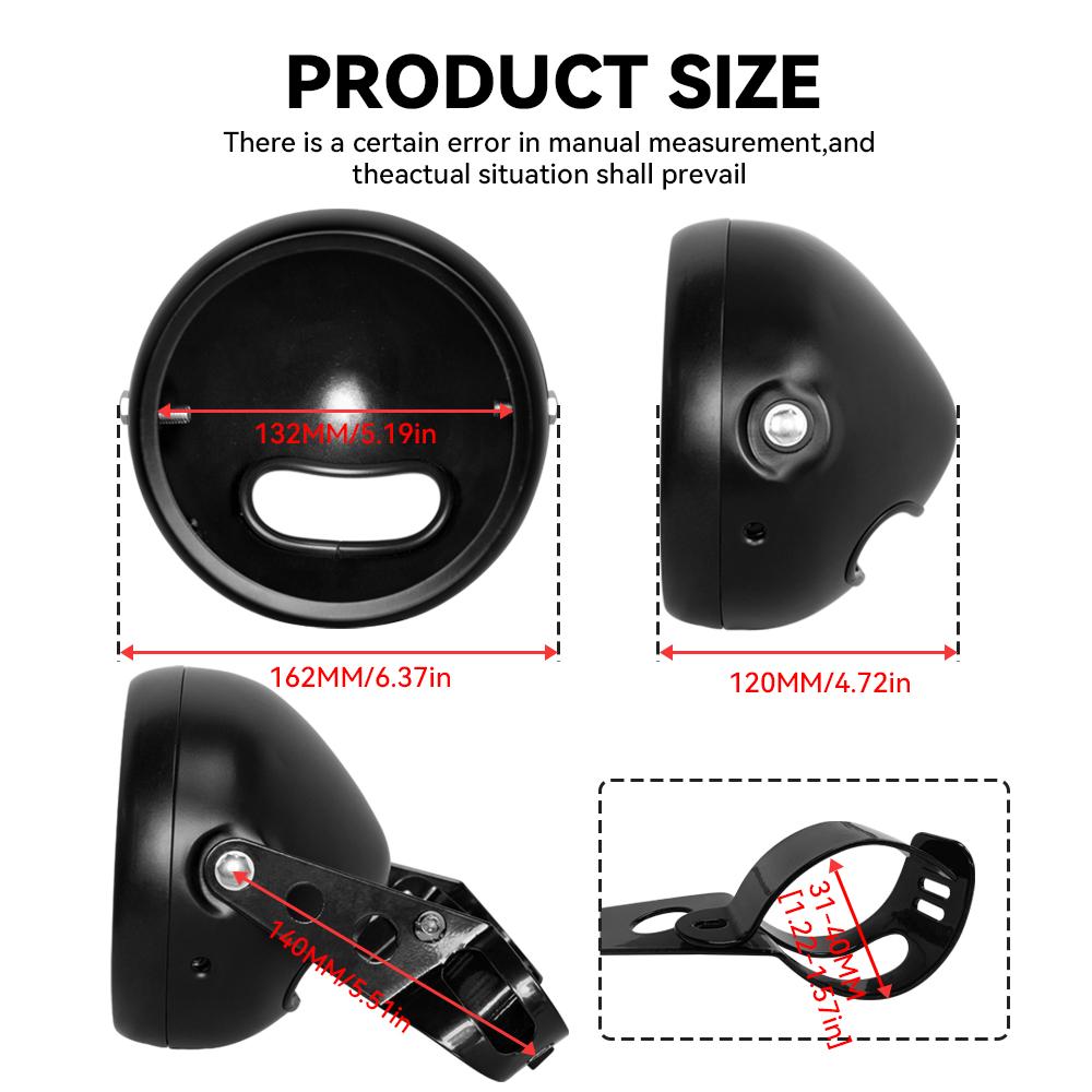 5,75-дюймовая фара, фара, боковое крепление, корпус, ковш, крышка, кронштейн, 5 3/4" оболочка, держатель фары, подходит для Harley, для Honda