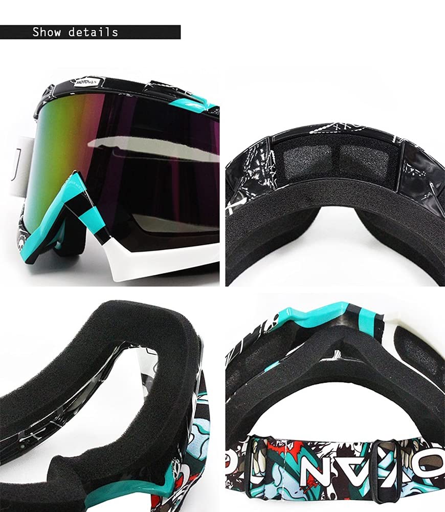 Motorcycle Enduro Motocross Motorcycle Racing Motocross Windproof Goggles Clear [UISBOU] Off-Road Goggles, Goggles, Glasses, Anti-UV, Off-Road (X495-1