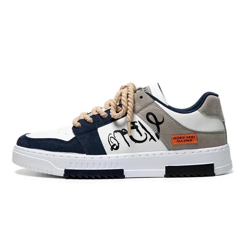 Дизайнерская обувь, мужские повседневные кроссовки на платформе, кроссовки на шнуровке, студенческие кроссовки, мужская вулканизированная обувь, Zapatillas Hombre