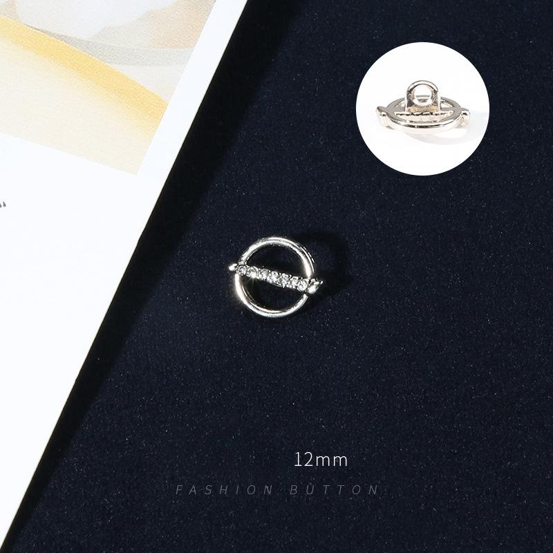 Пуговицы Бриллиантовые Пуговицы для Кардигана Аксессуары Универсальные Круглые Одежда Рубашка с Бриллиантами Женские Металлические Маленькие Пуговицы Высокого Класса