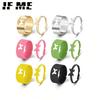 Trendy Colorful Butterfly Rings Set 12Pcs For Women Men Lover Rings Friendships Engagement Wedding Open Jewelry Friends Couple