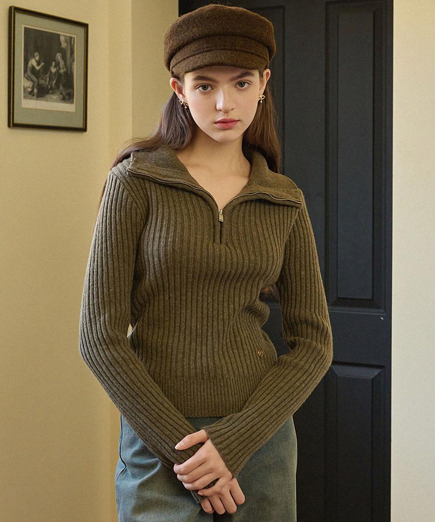 MICANE Deft Wool Cashmere Half Zip Knit
