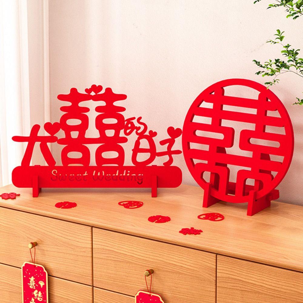 3D Wedding Ornament Wedding Supplies Xi Word Sticker Chinese Wedding Decoration Wall Stickers