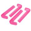 4 шт. Защитные чехлы для коньков, противоскользящие, мягкие, пластиковые, регулируемые, для хоккейных коньков, для дома, розово-красные