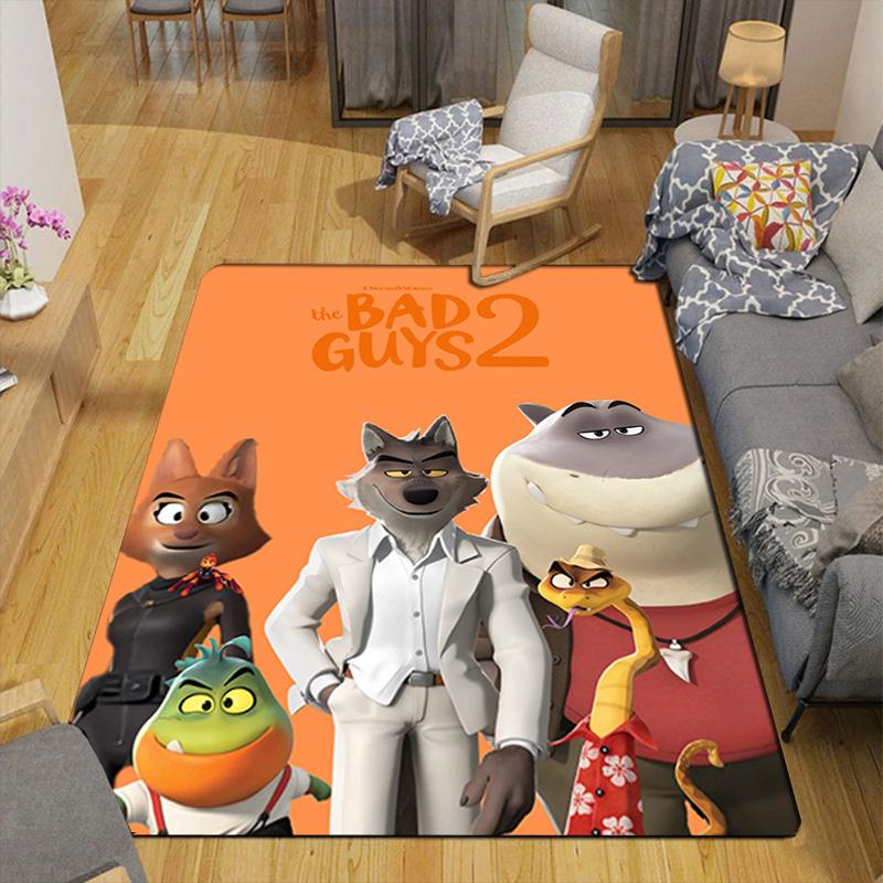 The Bad Guys theme Rug Floor Mat for Living Room or Bedroom Soft and Comfortable Carpet a Gift for Birthday and Holiday.