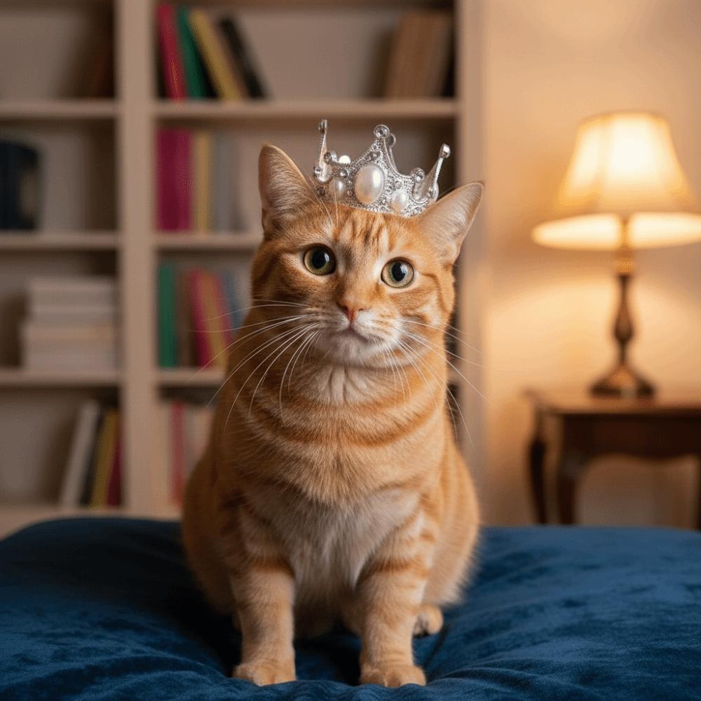 Cute Adjustable Pet Crown Headdress Alloy Elegant Kitten Party Headwear Shining Cat Princess Crown Pet Accessories