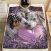 Australian Shepherd,pattern Flannel Blanket, High quality Comfortable for All Seasons, Home Decor, Warmth and Comfort, Perfect for Gifts.