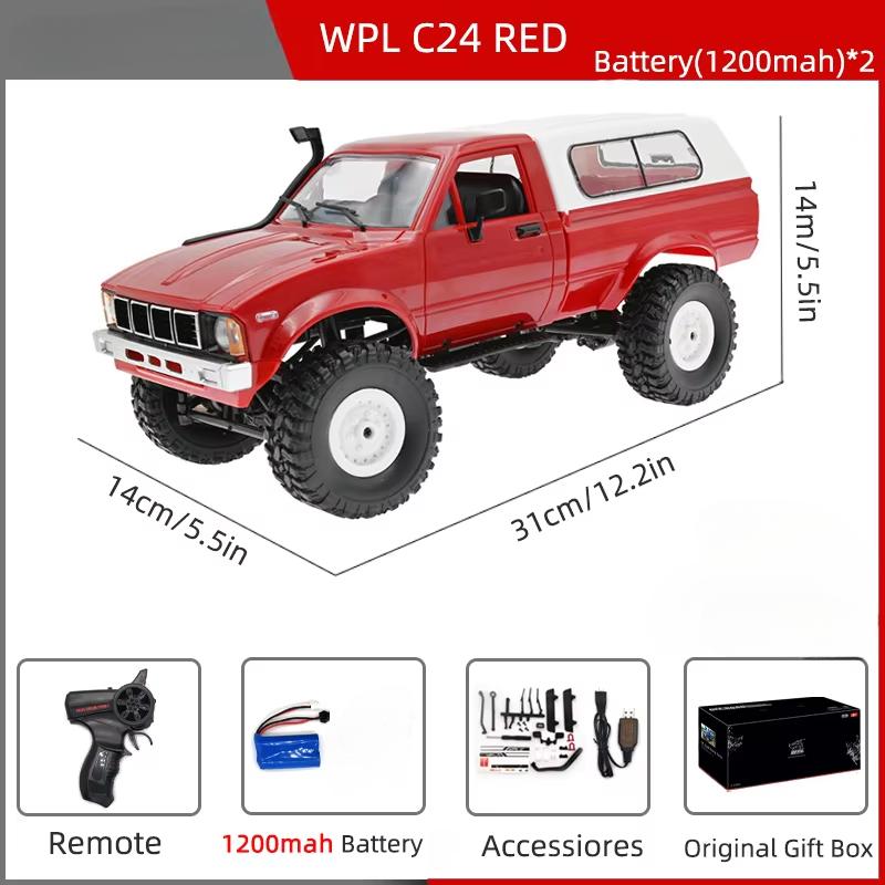 2024 Новый полномасштабный радиоуправляемый автомобиль 1:16 2.4G 4WD Rock Crawler Electric Buggy Climbing Truck LED Light on-road 1/16 для детей Подарки Игрушки