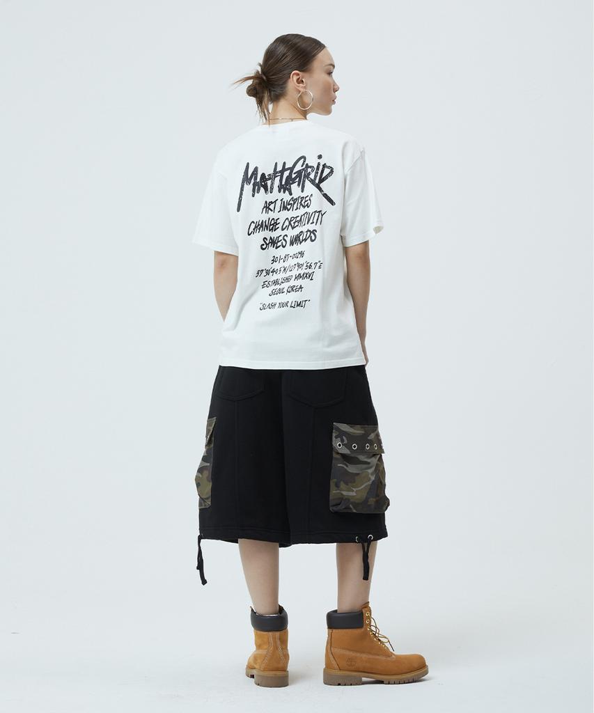 MAHAGRID Bermuda Camo Cargo Sweatshort Black(Mg2Gmmpa08A)