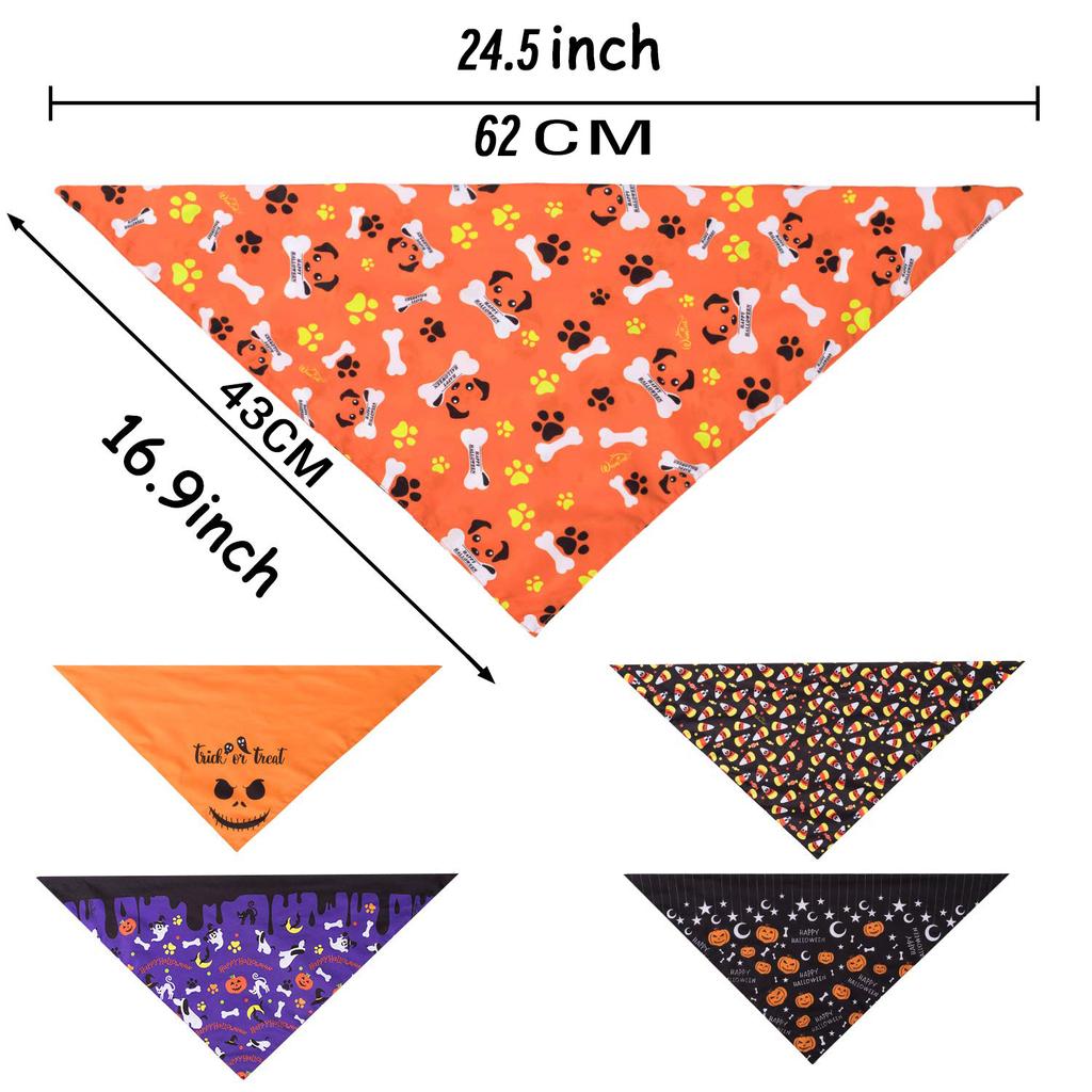 Halloween Pet Drool Scarf Cat Dog Triangle Scarf Pet Holiday Atmosphere Scarf Fun Pet Accessories Christmas Pet Supplies