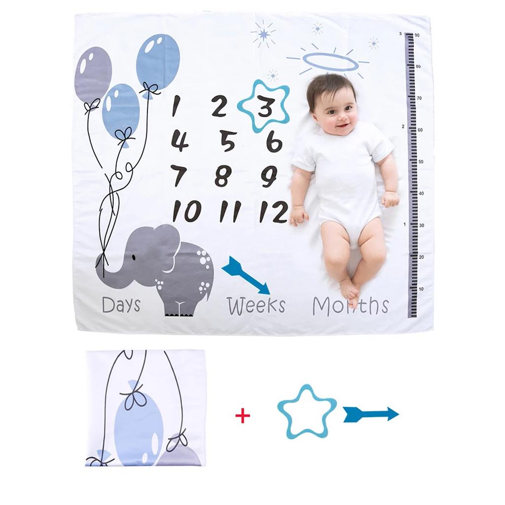 Печать Ylsteed Одеяло для milestones ребенка Реквизит для фото новорожденных Фон для фотосъемки Аксессуары-сувениры ежемесячного роста младенца