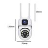 360° Двухлинзовая WiFi Домашняя Камера Наблюдения HD 2 Мп