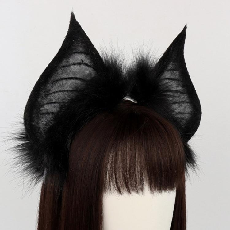 Ручная работа Аниме Повязка на голову Косплей Реквизит Уши летучей мыши Хэллоуин Вечеринка Ролевая игра