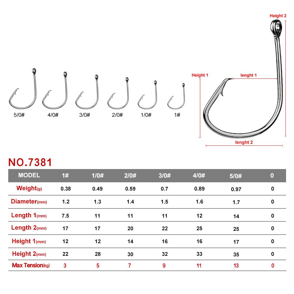 Качественный рыболовный крючок-осьминог с крючком-бородкой, свободный одинарный крючок, 100 шт./упак.