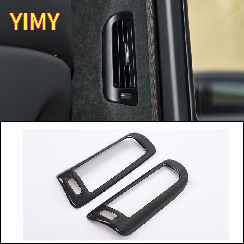 2x Real Carbon Fiber Car B-pillar Air Outlet Decorative Frame Cover Suitable for Mercedes-Benz G-Class W463 W464 W465 -2025