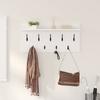 Wall mounted nightstand white 80 x 40 x 12 cm engineered wood