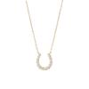 Kyocera Diamond Necklace In 18K Yellow Gold with a Carat Horseshoe Design 0.3