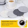 8Pcs Cup Coasters For Drinks Absorbent Woven Coaster Set With Holder Farmhouse Cloth Fabric Cup Coasters For Coffee Tea