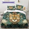 Cougar Pattern Bedding Home Decoration Birthday Gift (1 * duvet cover + 2 * pillowcase, without core)
