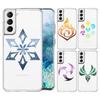 Чехол для телефона Genshin Impact с логотипом для Samsung Galaxy S22 S21 S20 FE Ultra 5G S10 S10E S9 S8 Plus Note 10, мягкий прозрачный чехол для полного объектива