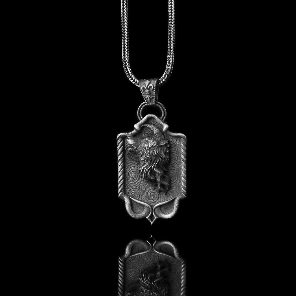 Wolf Pendant Necklace 925 Sterling Silver Fine Jewelry Pendant For Men Accessory for Him Birthday Gift for Father