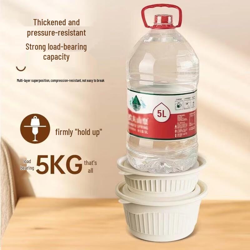 Xinran 800ML Corn Starch Biodegradable Round Takeout Bowls