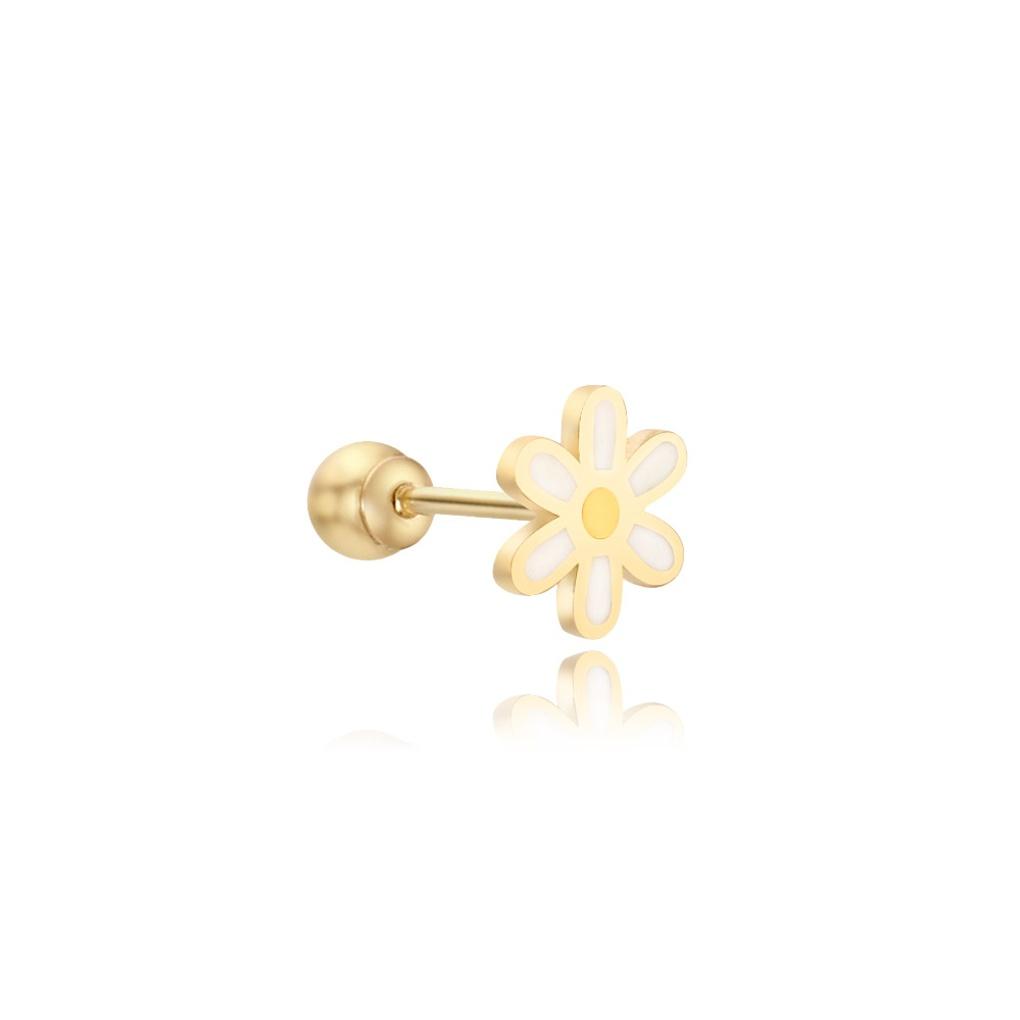 LLOYD White Flower 14k Piercing LPFN4232G