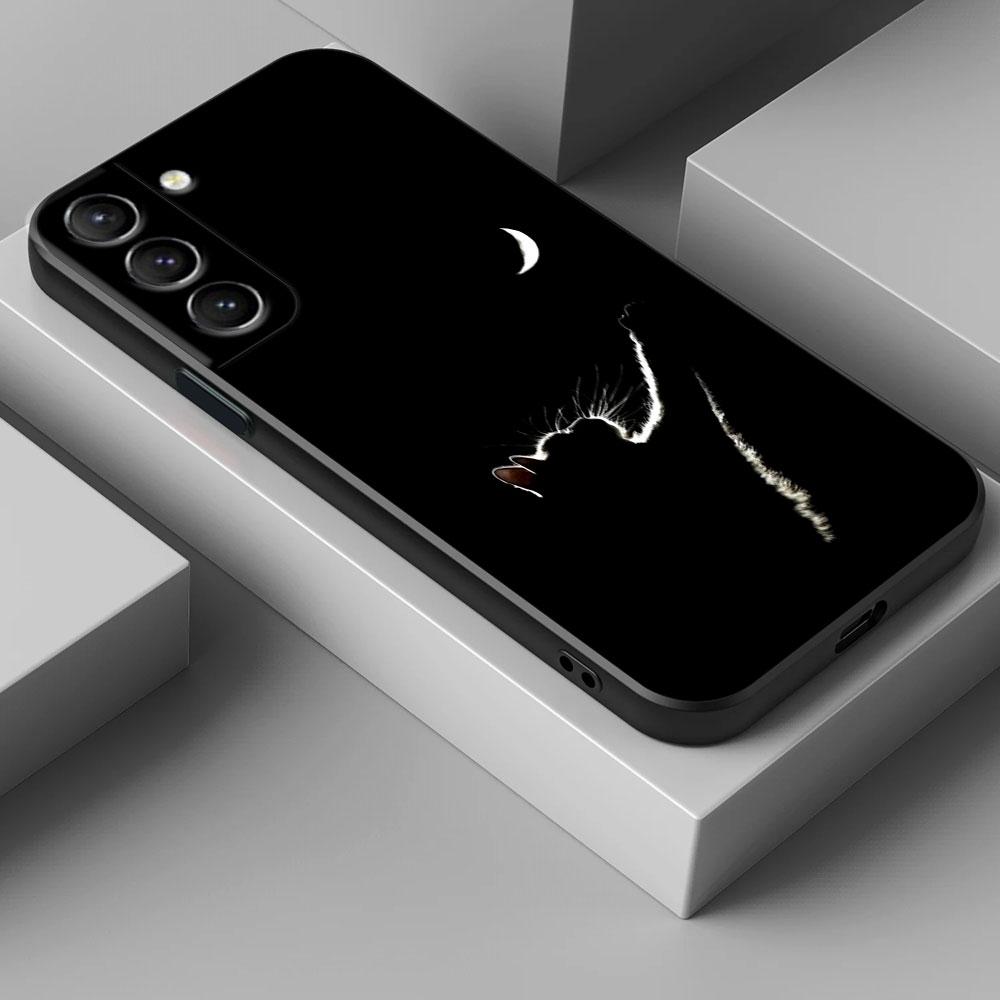 Забавный Милый Кот Лайн-арт Чехол S26Ultra Для Samsung Galaxy S26 S25 S24 S23 S20 S21 FE S22 Ultra S25 Plus 5G Чехлы Мягкая Защитная Крышка для Телефона