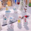 Cartoon Christmas Snowman Figurine Cute Snowman Statue Kids Gift Mini Snowman Ornament  Home Decor