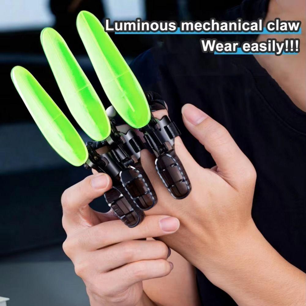 3pcs Scalable Retractable Mechanical Claws 3D Assembly Finger Wolverine Claws Boy