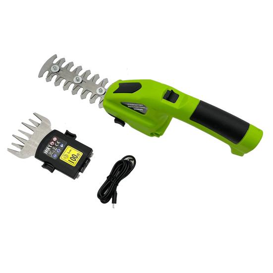 Аккумуляторные ножницы для травы с нескользящей ручкой Мощный перезаряжаемый моторный резак для травы Ручной электрический триммер для травы 2-в-1 Ножницы для живой изгороди