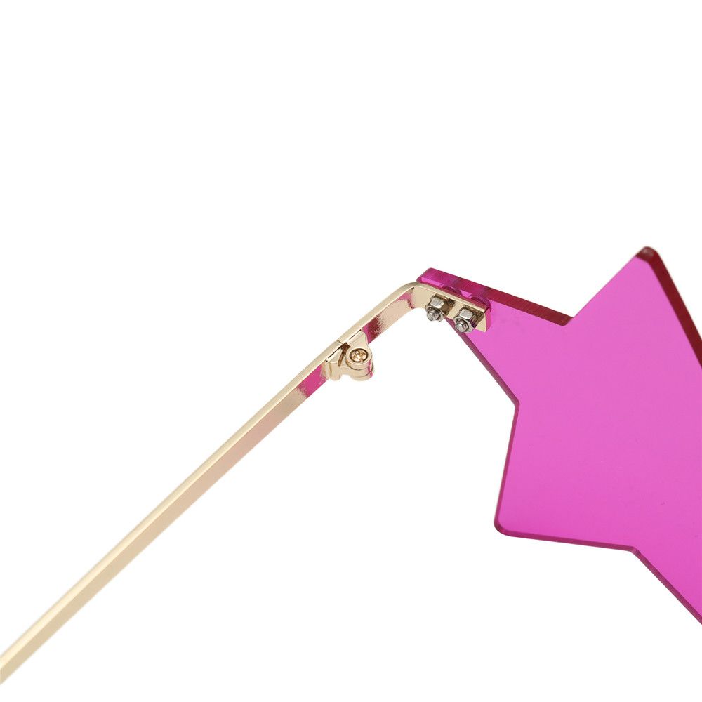 Декоративные очки для женщин и мужчин, солнцезащитные очки без оправы, солнцезащитные очки в форме звезды, вечерние очки