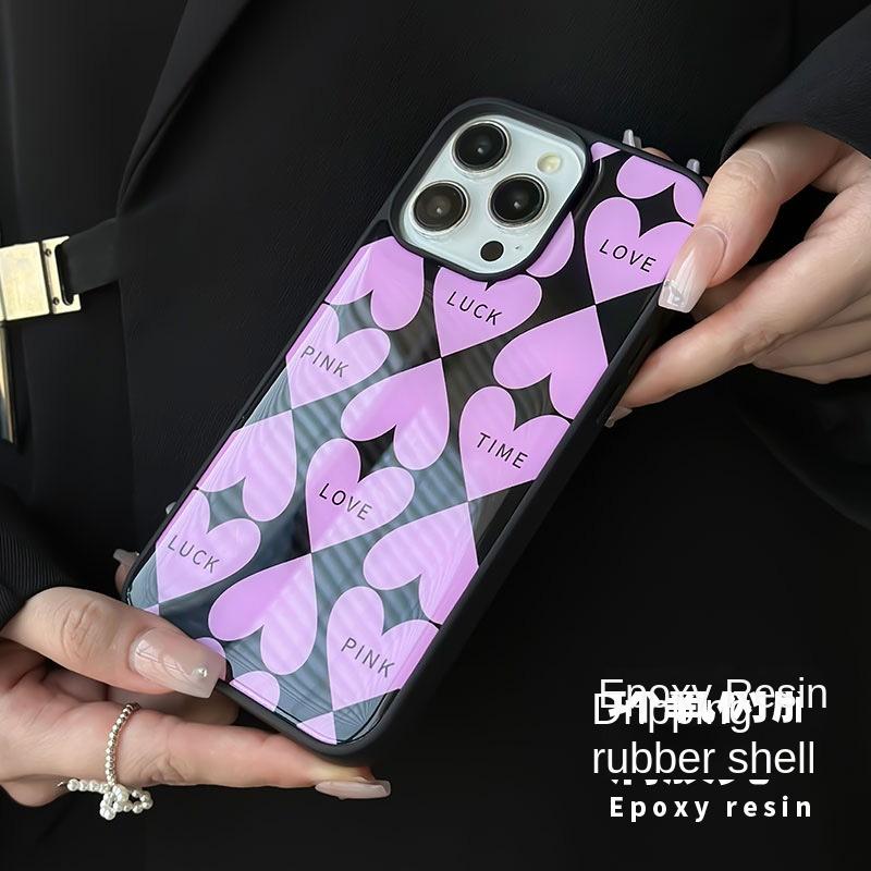 Чехол для iPhone Чехол из смолы для HUAWEI mate60pro Розовое сердце