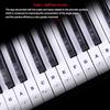 Transparent Piano Keyboard Sticker Removable Electronic Keyboard 37/49/54/61/88 Key Piano Sticker