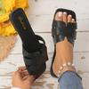 Summer Women Sandals  New Outdoor Plus Size 43 Open Toe Flat Slippers Female Square Head Beach Woman Shoes Zapatos De Mujer