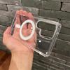 Для Samsung Galaxy S21 S23 S24 S25 FE S22 S26 Ultra S26 Plus S25 S26 Edge Прозрачный Кристальный Акриловый Магнитный Ударопрочный Чехол