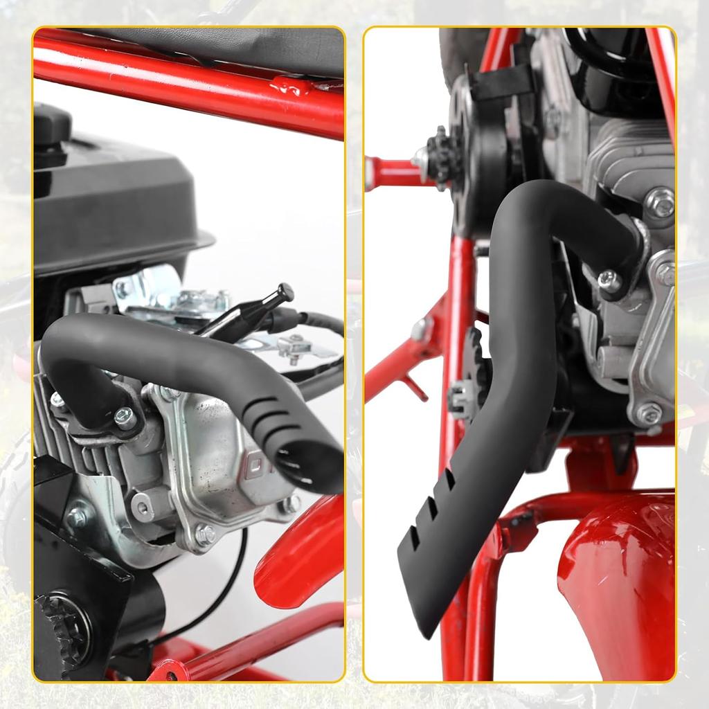 HIAORS 212cc Выхлопная труба Комплект жиклеров Совместим с Predator 224cc 196cc Мини-байк Coleman CT200U BT200X CT200U-EX Baja Warrior MB200 Axis M200 GX200